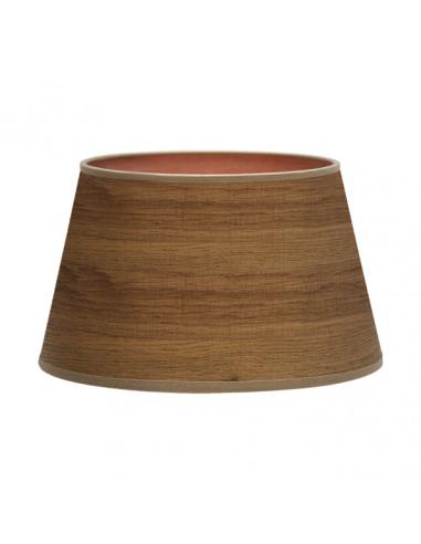 Pantalla Salma E27 Madera Oscura 45dx35dx30h   Conica Abierta