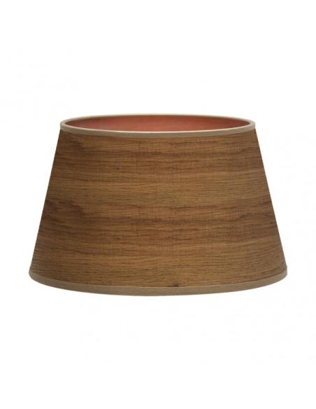 Pantalla Salma E27 Madera Oscura 45dx35dx30h   Conica Abierta
