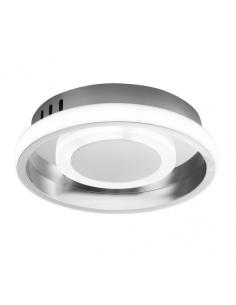 Plafon 20w 3000-4000-6000k Elma Cromo 5,5x21x21 Cm 1900 Lm C/memoria De Color De Luz