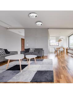 Plafon 20w 3000-4000-6000k Elma Cromo 5,5x21x21 Cm 1900 Lm C/memoria De Color De Luz 2