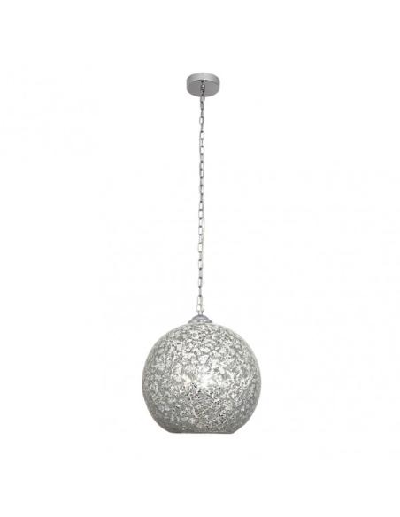 Colgante Tenor 1xe27 Cromo Mosaico Regx30x30 Cm