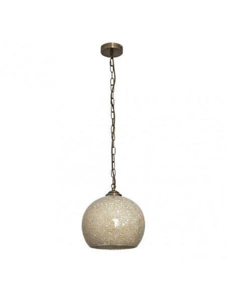 Colgante Tenor 1xe27 Cuero/Ambar Mosaico Regx30x30 Cm