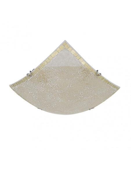 Plafon Cuadrado Tenor 2xe27 Ambar Mosaico 9x30x30 Cm