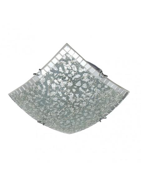 Plafon Cuadrado Tenor 3xe27 Cromo Mosaico 10x40x40 Cm