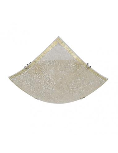 Plafon Cuadrado Tenor 3xe27 Ambar Mosaico 10x40x40 Cm