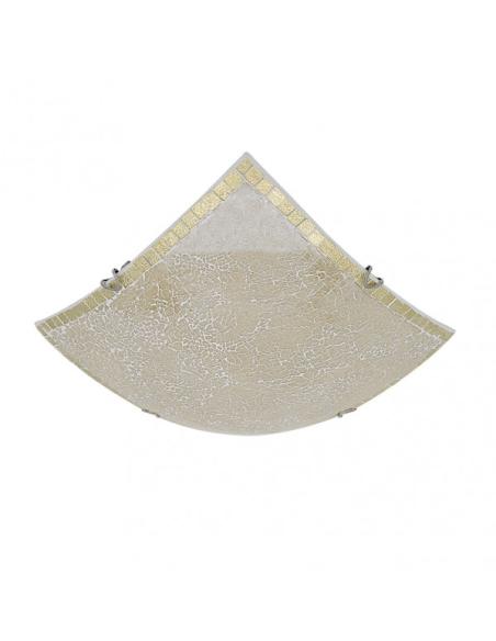 Plafon Cuadrado Tenor 3xe27 Ambar Mosaico 10x40x40 Cm