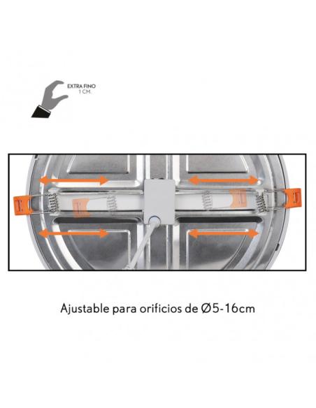 Downlight 15w 5500k Blanco Lejania 1x17,5x17,5 Cm  1425lm Empotrar Corte Ajustable 5-16d