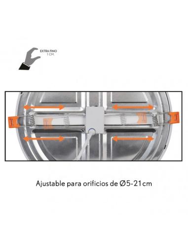 Downlight 20w 5500k Blanco Lejania 1x23x23 Cm 1900lm Empotrar Corte Ajustable 5-21d