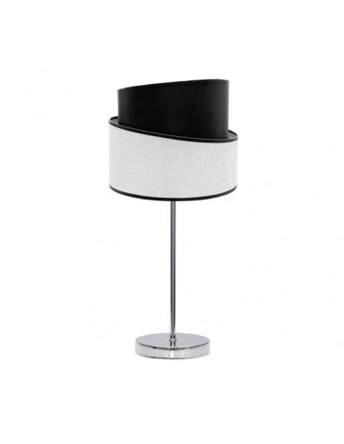 Sobremesa Hara 1xe14 Cromo/blanco-negro 45x18x18 Cm