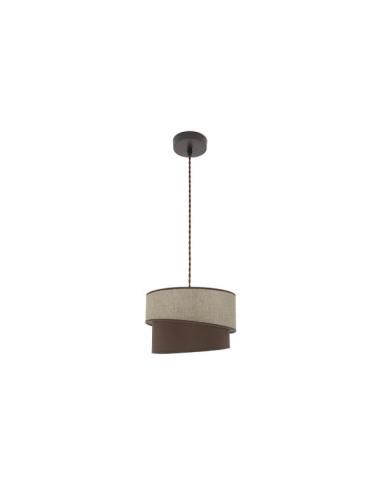 Colgante Hara 1xe27 Marron/marron Regx35x35 Cm