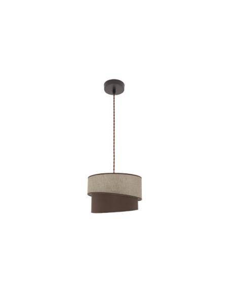 Colgante Hara 1xe27 Marron/marron Regx35x35 Cm
