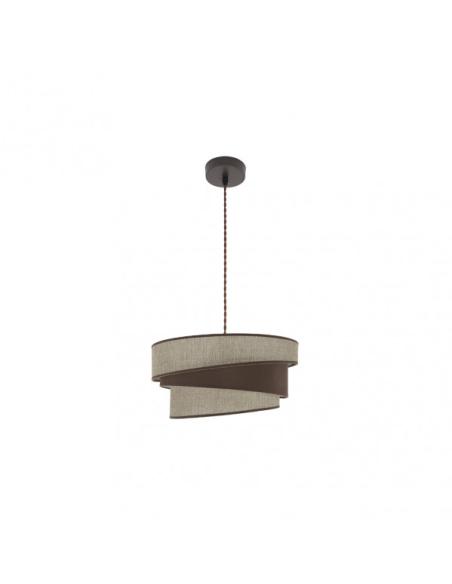Colgante Hara 1xe27 Marron/marron Regx40x40 Cm
