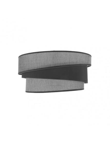 Pantalla Colgante/pie Salon E27 Hara Gris 40dx30dx20h