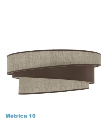 Pantalla Colgante M10 Hara Marron 50dx40dx22h Difusor Incluido