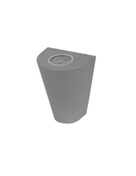 Aplique Exterior Ganges Gris Zinc 2gu10x3w 4000K  16x12,5x8,8 Cm Ip54 Bombillas Incluidas