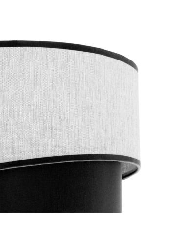 Pantalla Colgante/sobrem Alto Hara E27 Blanca/negra 30dx25dx20h