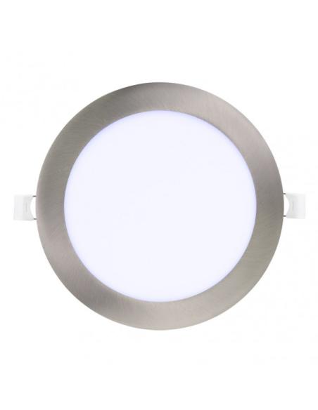 Downlight Obsidiana 24w 65000k Niquel Redondo 2,5x30x30 Cm Corte 27,5 Cm