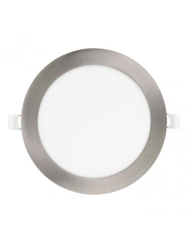 Downlight Obsidiana 24w 65000k Niquel Redondo 2,5x30x30 Cm Corte 27,5 Cm
