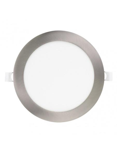 Downlight Obsidiana 24w 65000k Niquel Redondo 2,5x30x30 Cm Corte 27,5 Cm