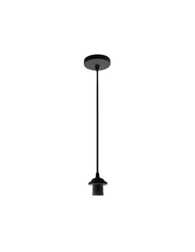 Armazon Colgante Disco P/pantalla Negro 1xe27 REgx10x10 Cm