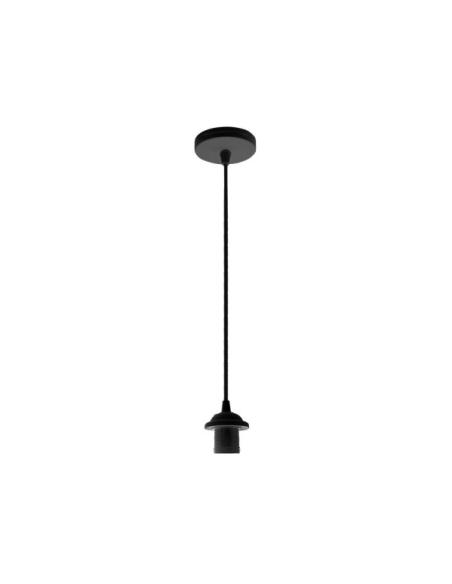 Armazon Colgante Disco P/pantalla Negro 1xe27 REgx10x10 Cm