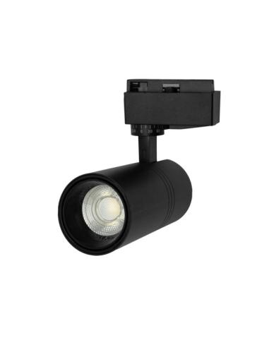 Foco Carril 20w 2700k Anzo Negro 1800lm 36º Orientable 330º Regx18x6,2 Cm