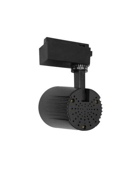 Foco Carril 20w 2700k Telma Negro 1800lm 36º Orientable 330º Regx15,5x8,2 Cm