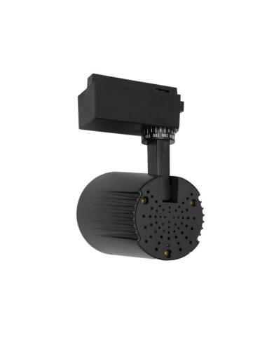 Foco Carril 20w 4000k Telma Negro 1800lm 36º Orientable 330º Regx15,5x8,2 Cm