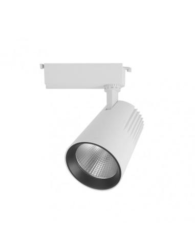 Foco Carril 20w 6000k Telma Blanco 1800lm 36º Orientable 330º Regx15,5x8,2 Cm