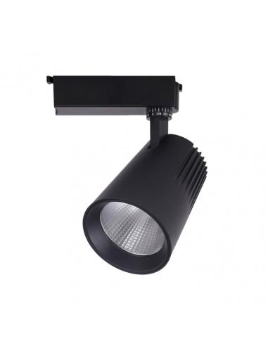 Foco Carril 30w 2700k Telma Negro 2700lm 36º Orientable 330º Regx19x9 Cm