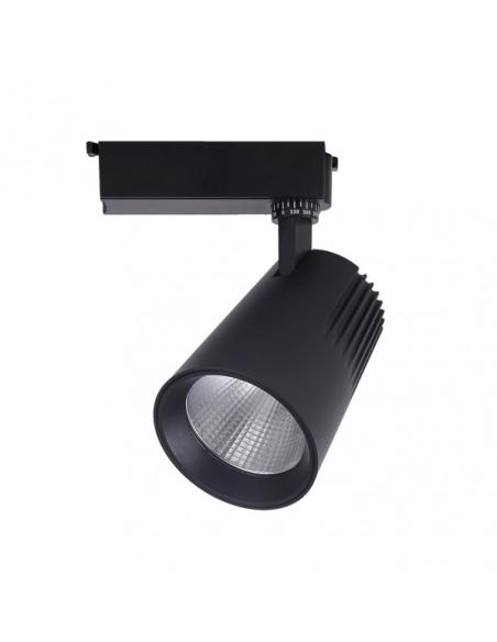 Foco Carril 30w 2700k Telma Negro 2700lm 36º Orientable 330º Regx19x9 Cm