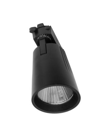Foco Carril 30w 2700k Telma Negro 2700lm 36º Orientable 330º Regx19x9 Cm