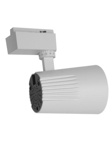 Foco Carril 30w 4000k Telma Blanco 2700lm 36º Orientable 330º Regx19x9 Cm