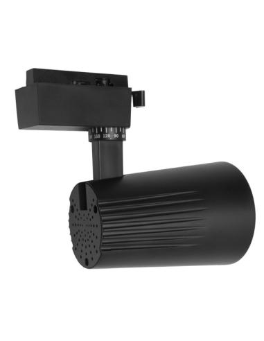 Foco Carril 30w 6000k Telma Negro 2700lm 36º Orientable 330º Regx19x9 Cm