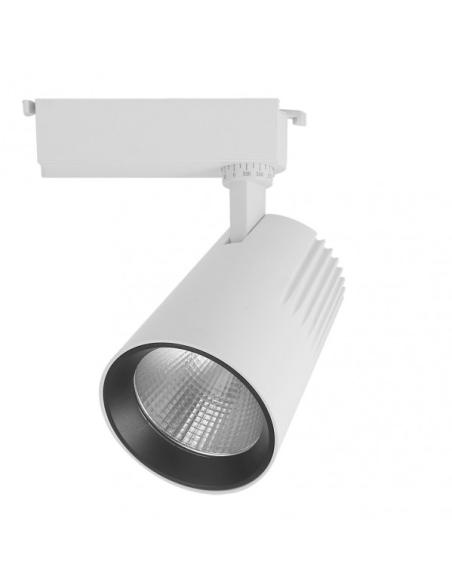 Foco Carril 40w 2700k Telma Blanco 3600lm 36º Orientable 330º Regx21x10,5 Cm