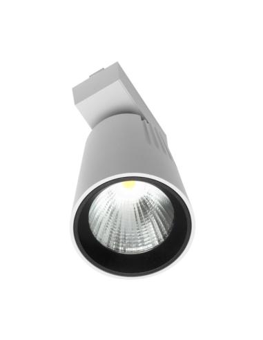Foco Carril 40w 2700k Telma Blanco 3600lm 36º Orientable 330º Regx21x10,5 Cm