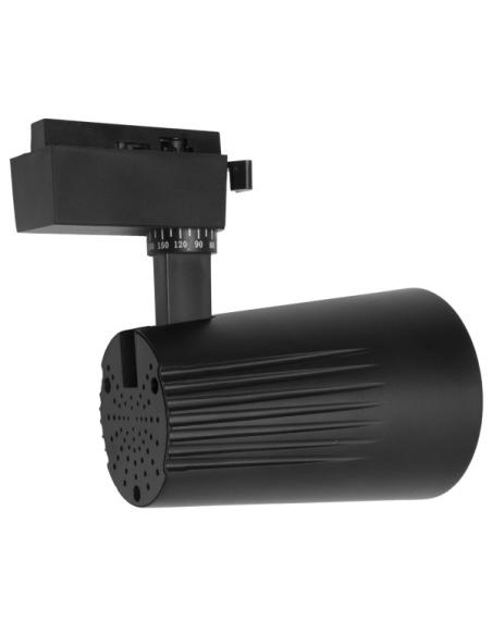 Foco Carril 40w 2700k Telma Negro 3600lm 36º Orientable 330º Regx21x10,5 Cm
