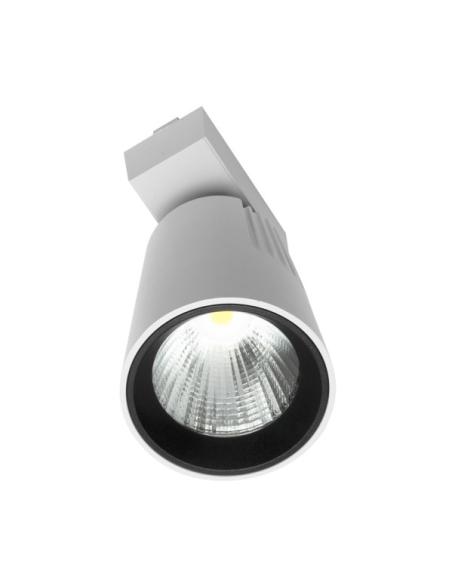 Foco Carril 40w 6000k Telma Blanco 3600lm 36º Orientable 330º Regx21x10,5 Cm
