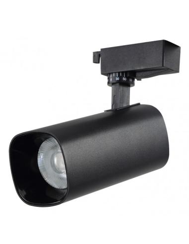 Foco Carril 30w 2700k Alfil Negro 2700lm 36º Orientable 330º Regx19x7,5 Cm