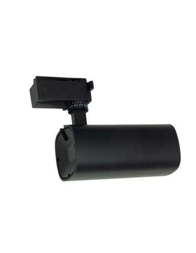 Foco Carril 30w 6000k Alfil Negro 2700lm 36º Orientable 330º Regx19x7,5 Cm