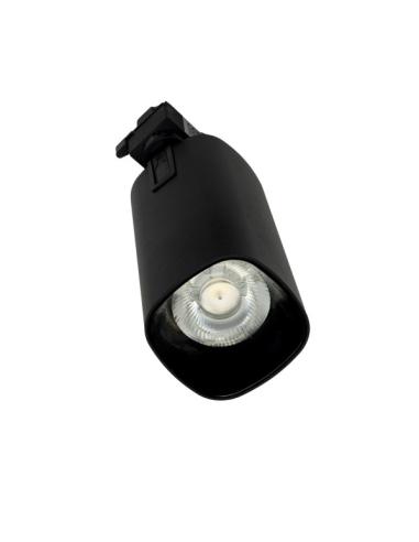 Foco Carril 30w 6000k Alfil Negro 2700lm 36º Orientable 330º Regx19x7,5 Cm