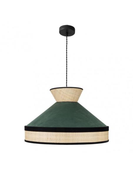 Colgante Fabrizio 1xe27 Natural/verde Bote Regx50x50 Cm