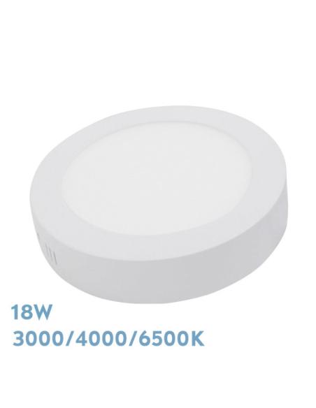 Downlight Superf.diorita 18w 3000k-4000k-6500k Blanco 1620lm 3,5x22x22 Cm