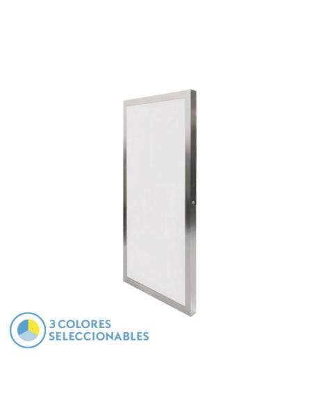 Panel Llano 36w 3000k-4000k-6500k 3,8x30x60 Cm Niquel 3600lm