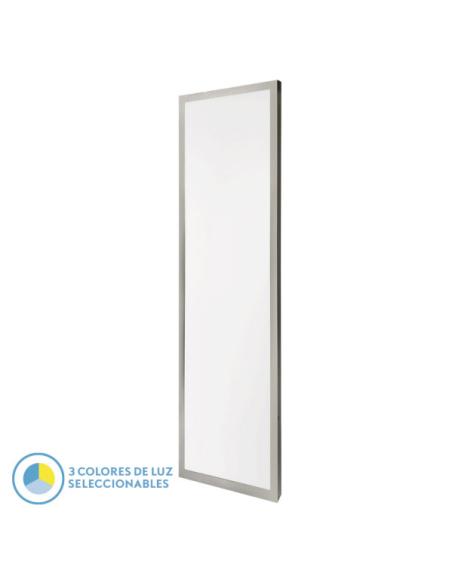 Panel Llano 72w 3000k-4000k-6500k 3,8x30x120 Cm Niquel 7200lm