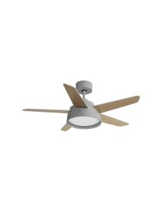 Ventilador 25w Dc Gris Lebeche 5 Aspas Rev.  Blanca/haya 6 Vel. 3000-4000-6000k 132d Remoto,memoria Y Temporizador 2