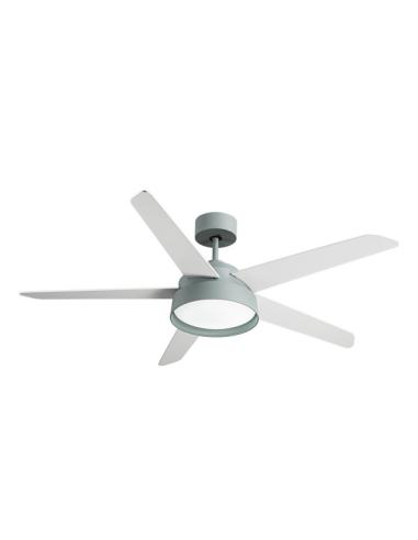 Ventilador 25w Dc Verde Lebeche 5 Aspas Rev.  Blanca/haya 6 Vel. 3000-4000-6000k 132d Remoto,memoria Y Temporizador