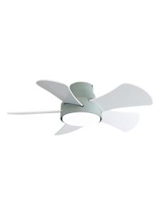 Ventilador 25w Dc Verde Gregario 5 Aspas Rev.  Blanca/haya 6 Vel. 3000-4000-6000k 82D Remoto,memoria y Temporizador 2