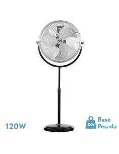 Ventilador De Pie Trascias 120w Negro Regx55x55 Cm  3 Velocidades Orientable