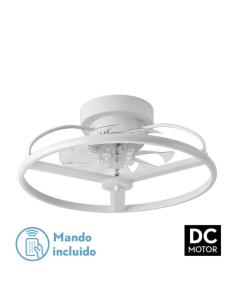 Ventilador 60w Dc Bora Blanco 8 Aspas Transp. 21x50x50cm 6Vel. 3 Colores C/remoto, Memoria, Temporizador Y Reg.Intensidad 5100lm